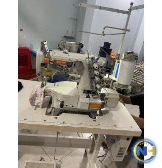 ✔M&aacute;y viền ống bo tay điện tử cắt chỉ Siruba cũ S007K